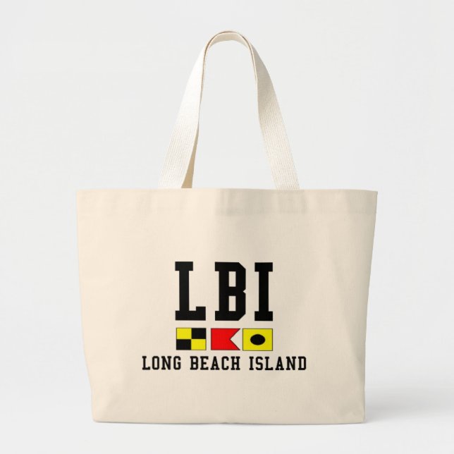 Long Beach Insel Jumbo Stoffbeutel (Vorne)
