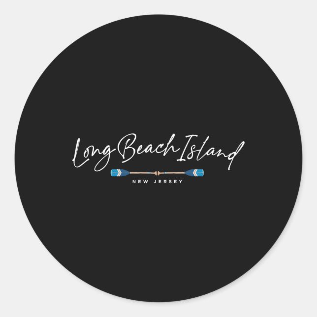 Long Beach Island Lbi New Jersey Beach Runder Aufkleber (Vorderseite)