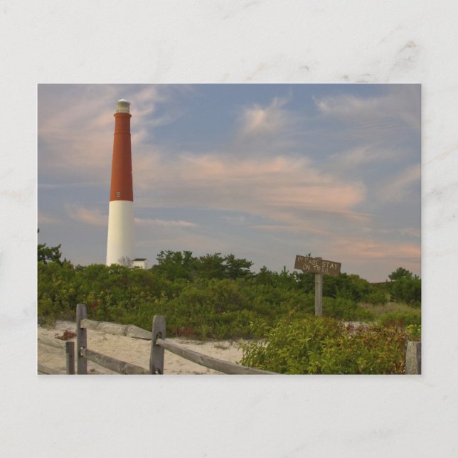 Long Beach Island Light House New Jersey USA Postkarte (Vorderseite)