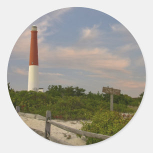 Long Beach Island Light House New Jersey USA Runder Aufkleber