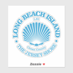 Long Beach Island (Muschel) Aufkleber