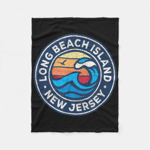 Long Beach Island New Jersey Nj Vintag Nautical W Fleecedecke