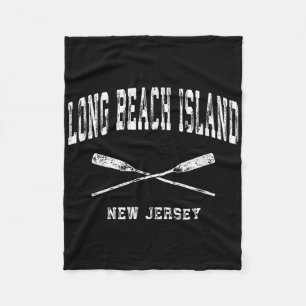 Long Beach Island New Jersey Vintage Nautisches Kr Fleecedecke