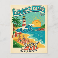Long Beach Island NJ Jersey Shore Retro-Reiseziel