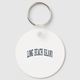 Long Beach Island Nj Jn2 Vintage Athletic Blau Des Schlüsselanhänger