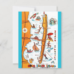 Long Beach Island NJ Postcard Postkarte