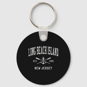 Long Beach Island Nj Vintag überquerte Oars &Amp; Schlüsselanhänger