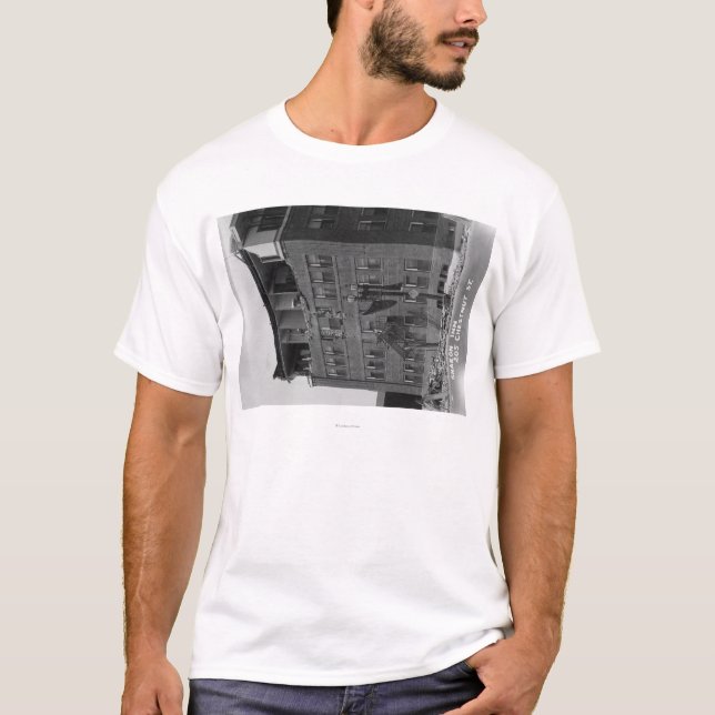 Long Beach, Kalifornien Ansicht von T-Shirt (Vorderseite)