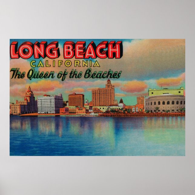 Long Beach, Kalifornien - Die Königin der Strände Poster (Vorne)