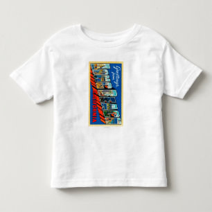 Long Beach, Kalifornien - große Buchstabe-Szenen Kleinkind T-shirt