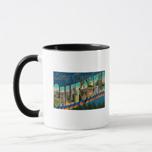 Long Beach, Kalifornien - große Buchstabe-Szenen Tasse