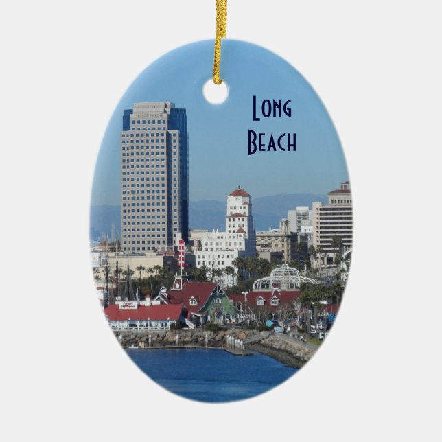 Long Beach, Kalifornien Keramik Ornament (Vorne)