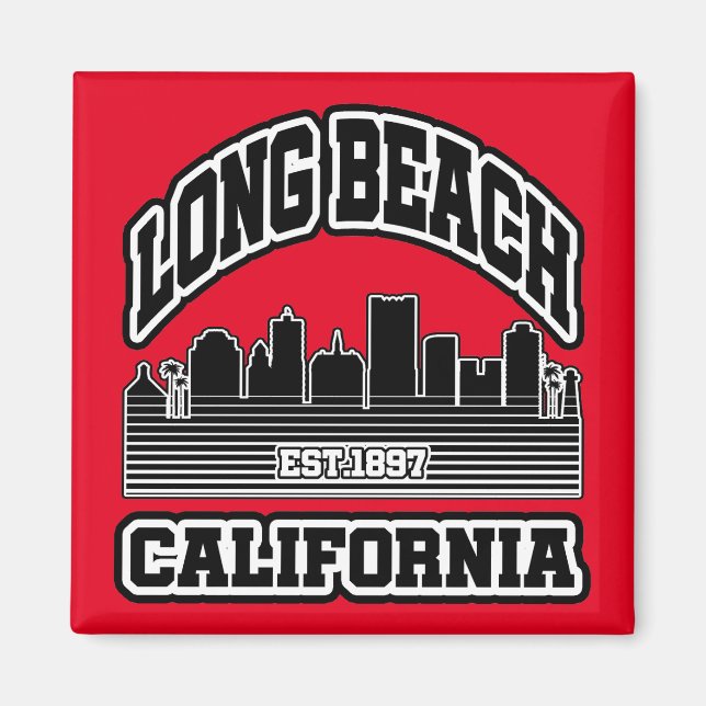 Long Beach, Kalifornien Magnet (Vorne)
