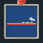 Long Beach, Kalifornien Ornament Aus Metall<br><div class="desc">Long Beach ist ein riesiger Spielplatz im Herzen von Südkalifornien. Von eklektischen Stadtvierteln bis hin zu Sandstränden finden Sie Long Beach als städtischen Spielplatz am Ufer.</div>