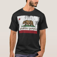 Long Beach Kalifornien Republik-Flaggen-T - Shirt