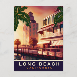 Long Beach, Kalifornien, Uferpromenade, Reise  Postkarte