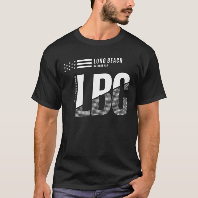 Long Beach LBC Classic Moderner Stil Kalifornien T-Shirt (Vorderseite)