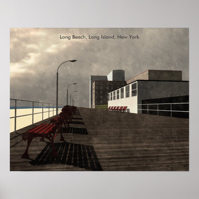 Long Beach, Long Island, New York Poster (Vorne)