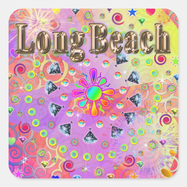 Long Beach Lucky Golden Sticker (Vorderseite)
