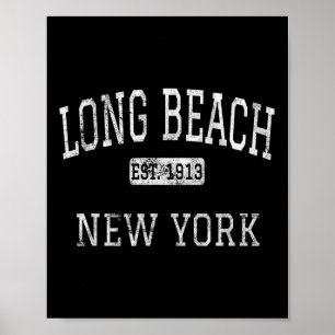 Long Beach New York Ny Vintag Poster