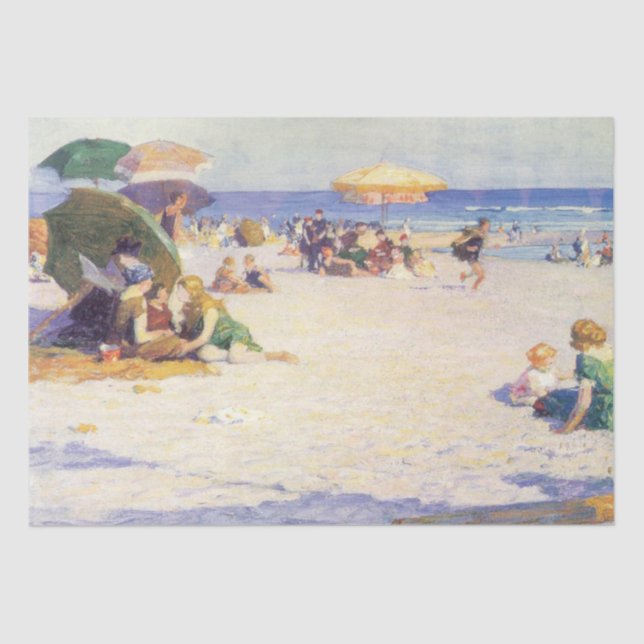 Long Beach (New Yorker Staat) (von E.H. Potthast) Seidenpapier (Vorderseite)