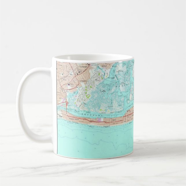 Long Beach, NY Karte Tasse (Links)