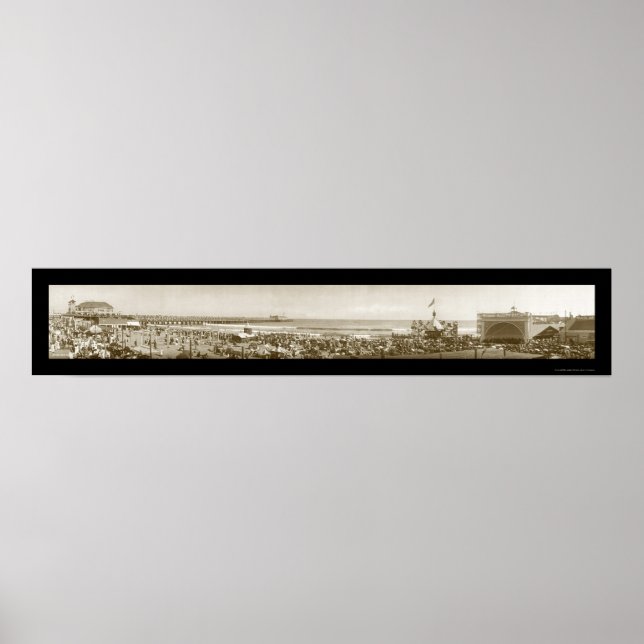 Long Beach Pier, CA Foto 1911 Poster (Vorne)