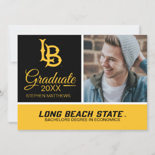 Long Beach Staat Logo Abschluss Einladung