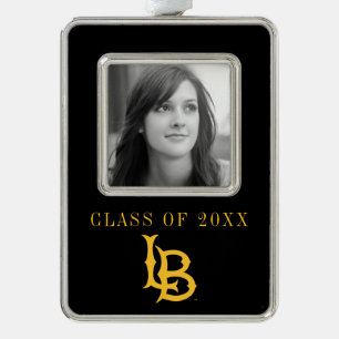 Long Beach Staat Logo Rahmen-Ornament Silber