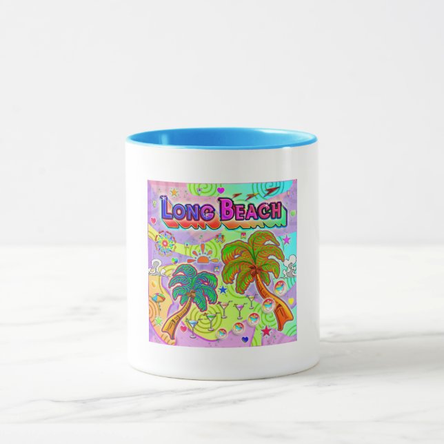 Long Beach Urlaub Zielvorgabe Tasse (Zentrum)
