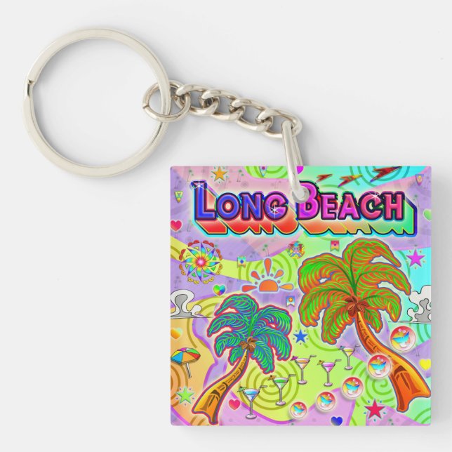 Long Beach Vacation Target Keychain Schlüsselanhänger (Vorderseite)