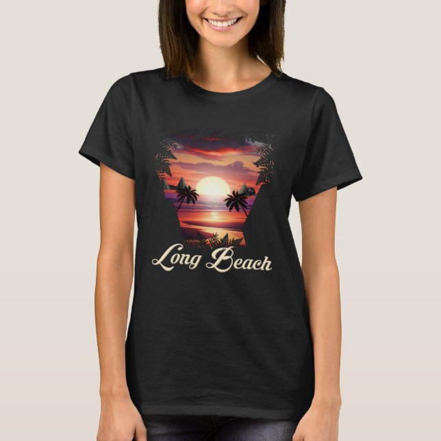 Long Beach Vibrant Sunset  Tofino British Columbia T-Shirt (Vorderseite)