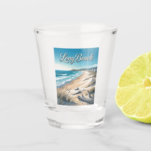 Long Beach, Washington Schnapsglas (Vorderseite)