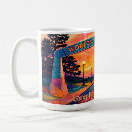 Long Beach Washington Sonnenuntergangs-Bogen Szene Kaffeetasse