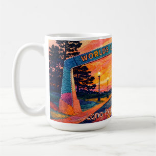 Long Beach Washington Sonnenuntergangs-Bogen Szene Kaffeetasse
