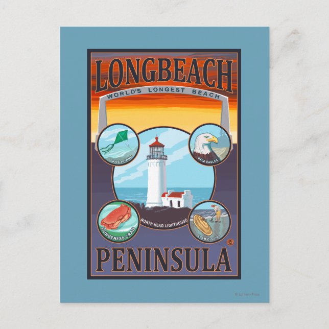 Long Beach, WashingtonTravel Postkarte (Vorderseite)
