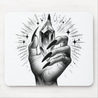 Long Black Nails & Crystal Energy Magic Vintag