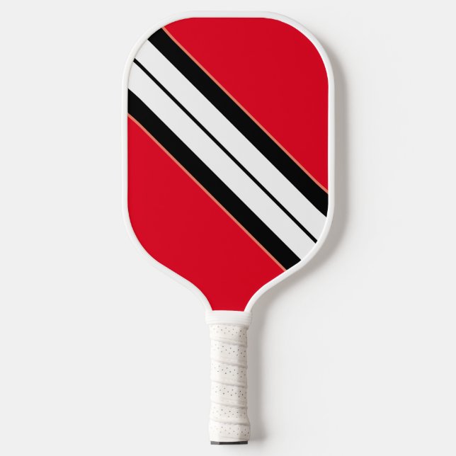 Long Bold Schwarz-weiß Diagonal Racing Stripes Pickleball Schläger (Vorderseite)