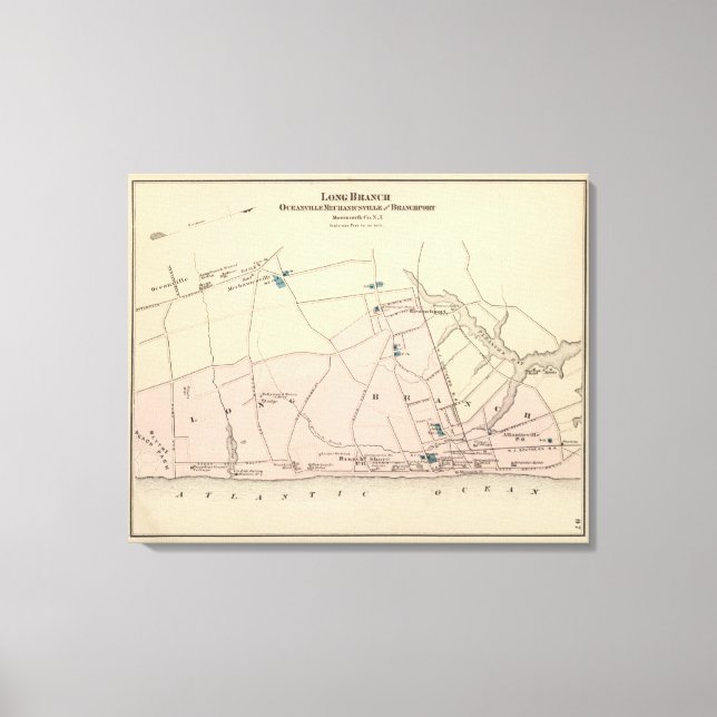 Long Branch, NJ Leinwanddruck (Vorderseite)
