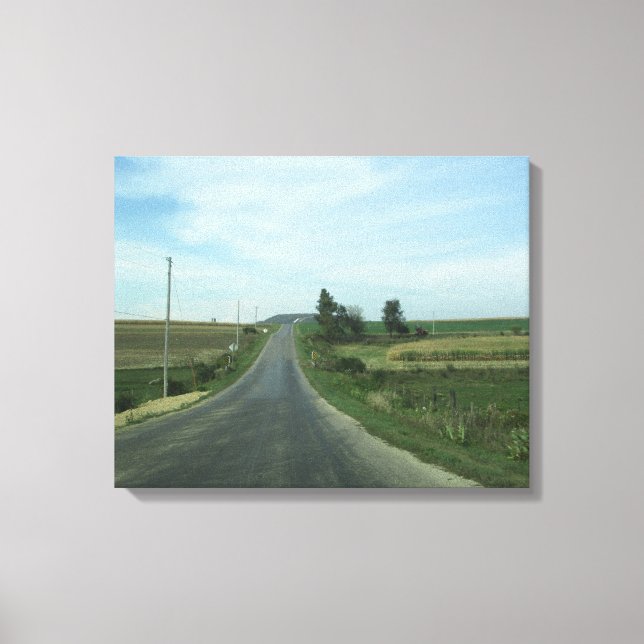 Long Country Road Wall Leinwände Art Leinwanddruck (Vorderseite)