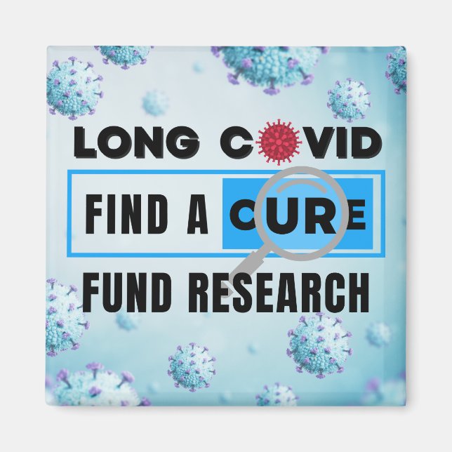 Long Covid - FUND FORSCHUNG Magnet (Vorne)