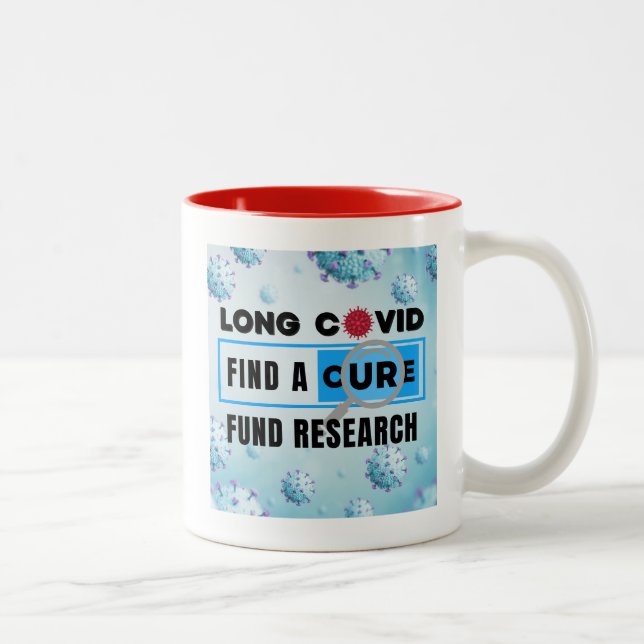 Long Covid - FUND FORSCHUNG Zweifarbige Tasse (Rechts)
