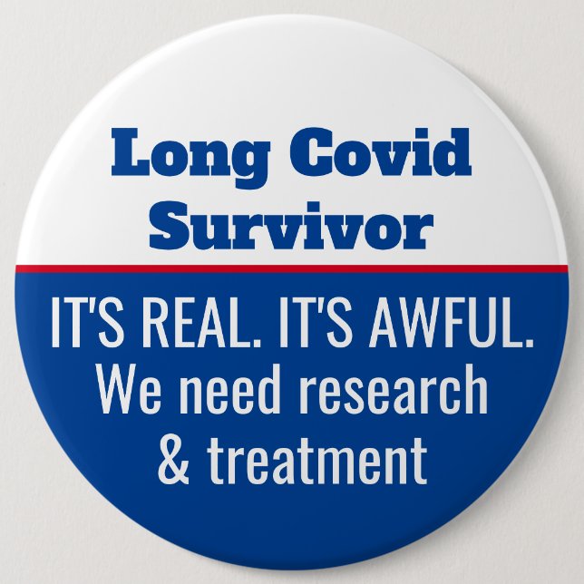 Long Covid Survivor Research Advocate Button (Vorderseite)