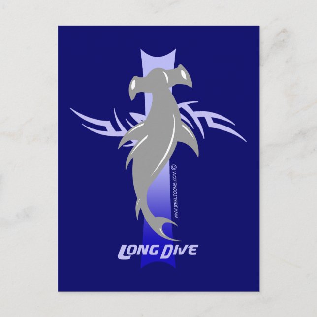 Long Dive: Hammerhead Postkarte (Vorderseite)