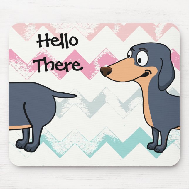 Long Dog Liebe - Dackel Mousepad (Vorne)