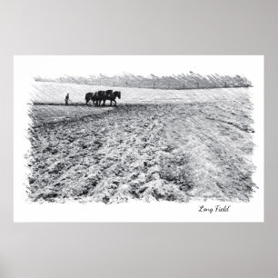 Long Field wall Art Poster