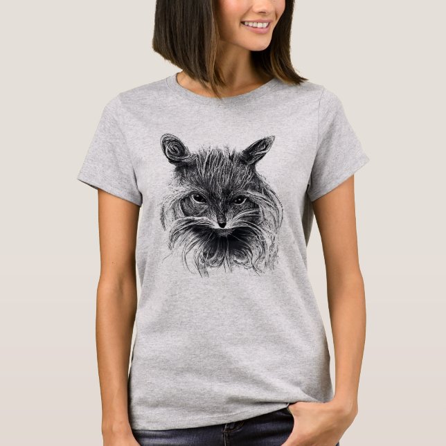 Long Hair Cat T - Shirt (Vorderseite)