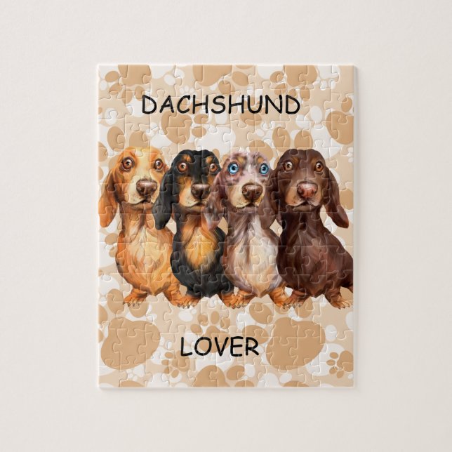 Long Hair Dachsund Puzzle (Vertikal)