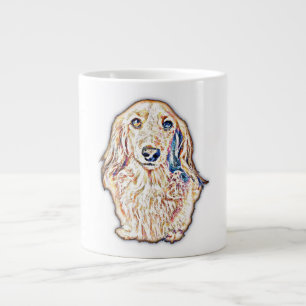 Long Hair Dackel gibt Niedliche Dackel Dackel Dog  Jumbo-Tasse