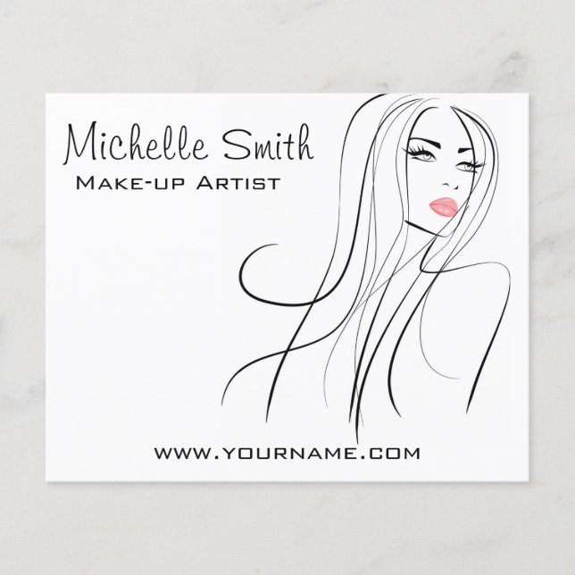 Long Hair Friseur macht Künstlermarken Flyer (Vorne)